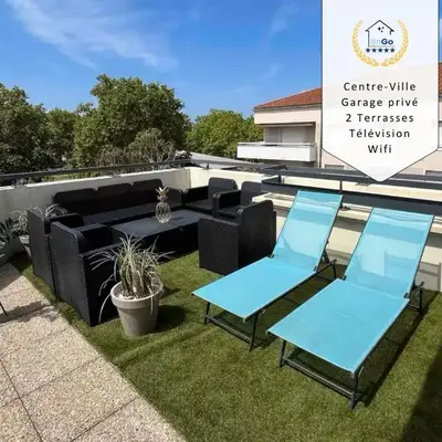 BnGo I Immense RoofTop Lyon I 2 chambres