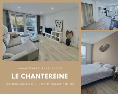 Un ou plusieurs lits dans un hébergement de l'établissement Le Chantereine appartement résidentiel