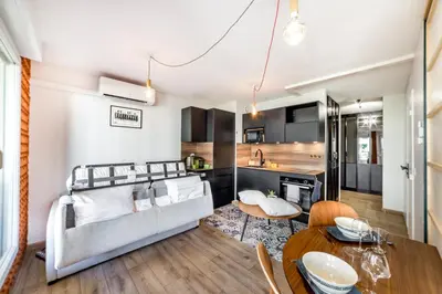 Un ou plusieurs lits dans un hébergement de l'établissement All in Lyon | Studio chic & parking