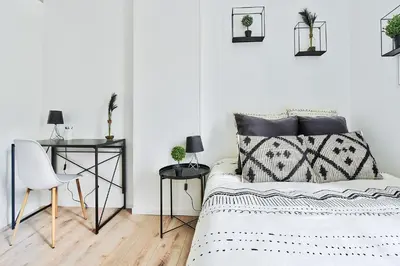 Un ou plusieurs lits dans un hébergement de l'établissement Appartement Le Cocon Lyonnais