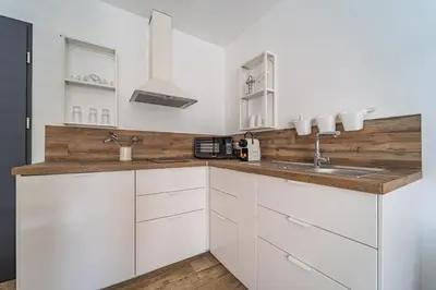 Cuisine ou kitchenette dans l'établissement Les Marronniers