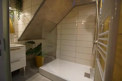 Salle de bains dans l'établissement L'@ppart