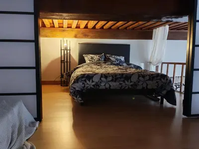 Un ou plusieurs lits dans un hébergement de l'établissement Lyon:superbe canut duplex périmètre Unesco