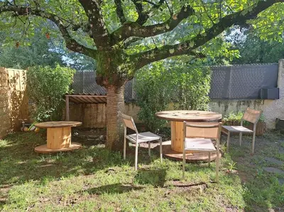 Jardin de l'établissement Studio dans maison avec jardin et balcon, au calme