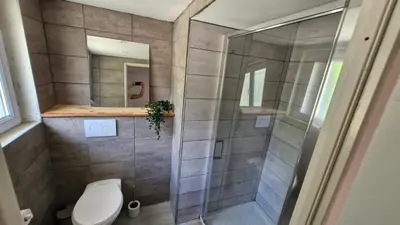 Salle de bains dans l'établissement studio des Castors