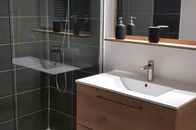 Salle de bains dans l'établissement Appartement cosy proche la Part Dieu