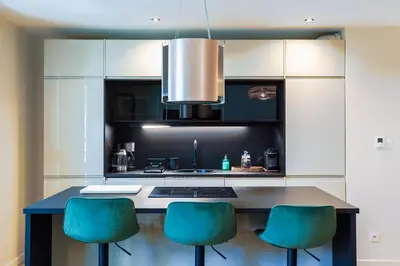 Cuisine ou kitchenette dans l'établissement Lyon Premium - LuxeZen SPA