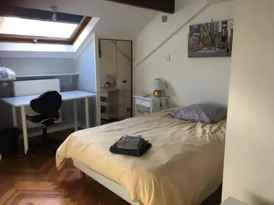 Un ou plusieurs lits dans un hébergement de l'établissement Comme à la maison !