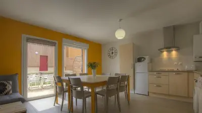 Cuisine ou kitchenette dans l'établissement Les Gites de la Calonne