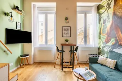 Télévision ou salle de divertissement dans l'établissement Pentes de la Croix-Rousse Le Lyon d'or