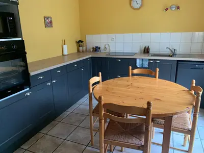 Cuisine ou kitchenette dans l'établissement La Maison des Palombes