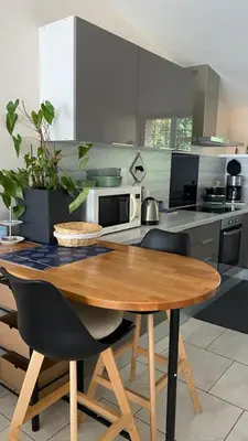 Cuisine ou kitchenette dans l'établissement Chez Sabine et Pascal