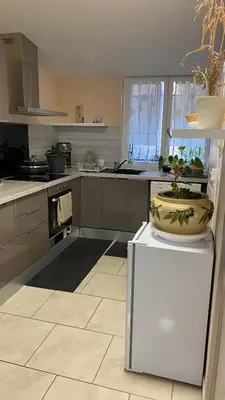 Cuisine ou kitchenette dans l'établissement Chez Sabine et Pascal