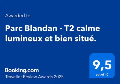 Certificat, récompense, panneau ou autre document affiché dans l'établissement Parc Blandan - T2 calme lumineux et bien situé.