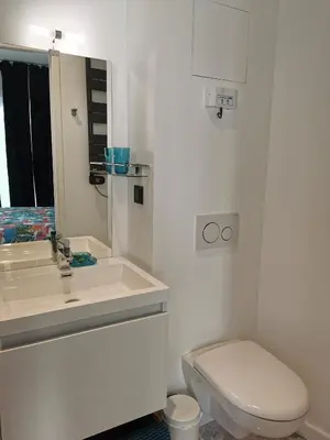 Salle de bains dans l'établissement Chambre meublée indépendante