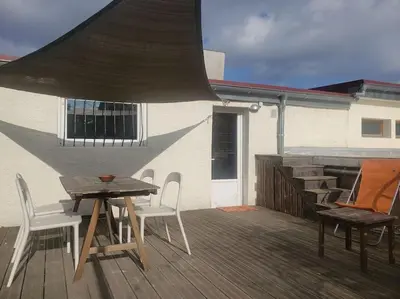 Balcon ou terrasse dans l'établissement Studio Buena Vista avec terrasse sur jardin