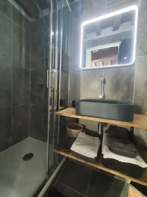 Salle de bains dans l'établissement Appartement cosy dans le centre historique