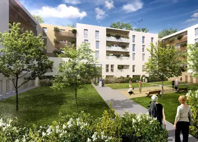 Jardin de l'établissement Domitys Les Pierres Dorées