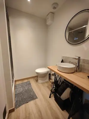 Salle de bains dans l'établissement Chambres d'hôtes - Les Varennes